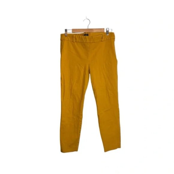 J. Crew Mustard Golden Yellow Straw Winnie Skinny Pants - Picture 2 of 6